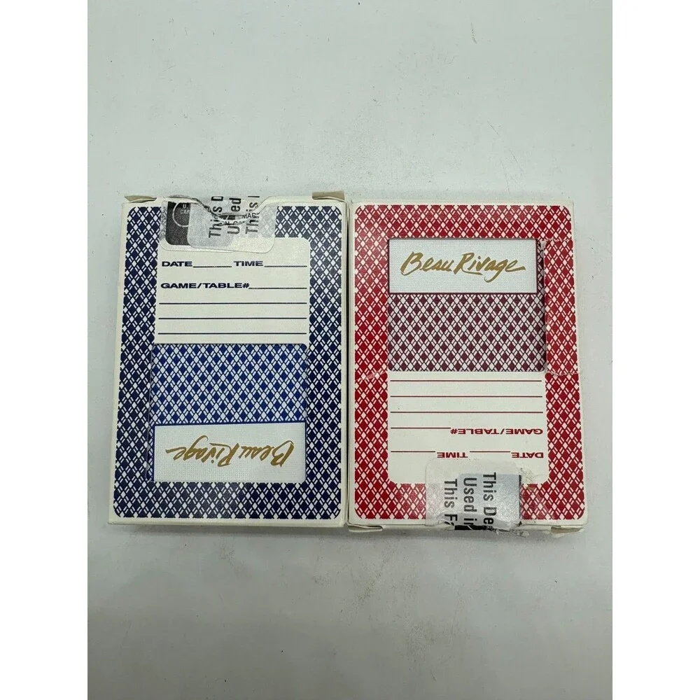 Beau Rivage Biloxi Casino Used Playing Card Set Pair Aristocrat Club Special Red